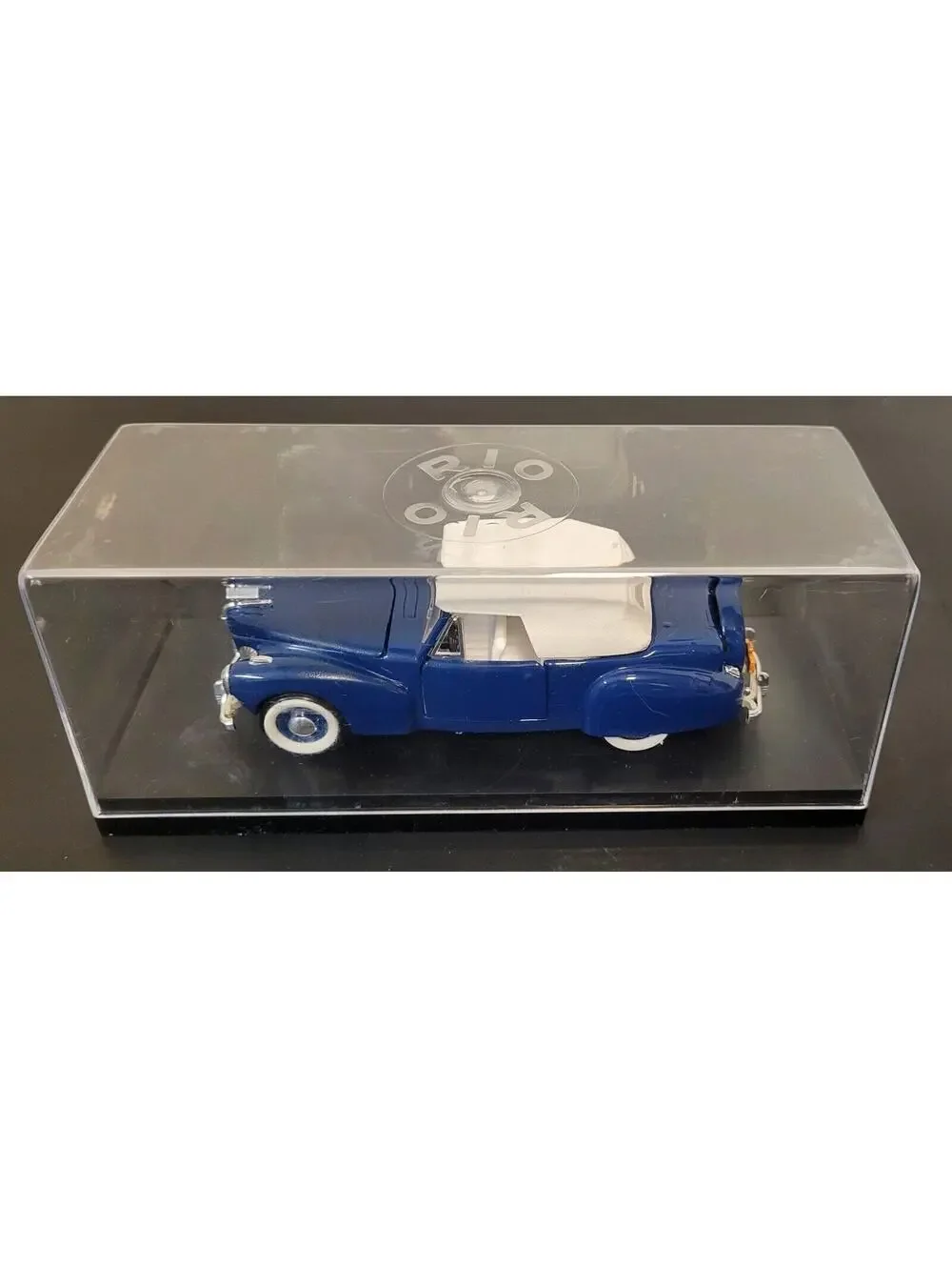 Rio #43 Blue 1941 Lincoln Continental Cabriolet Scale 1:43 w/Case & Box